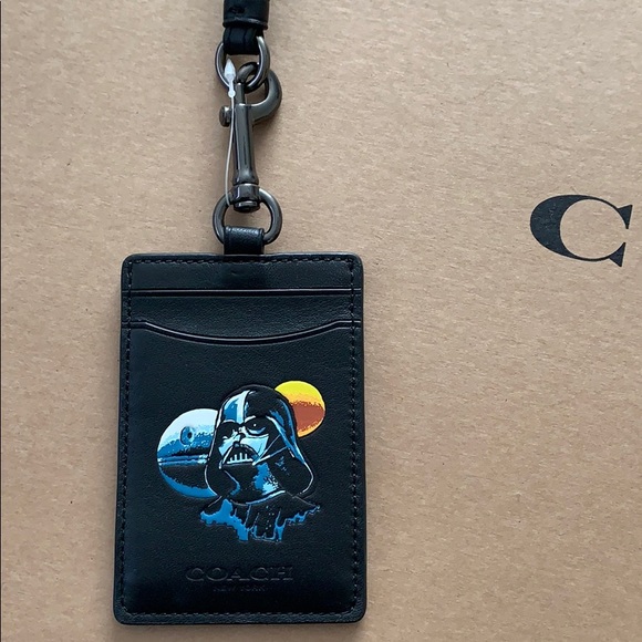 Coach Star Wars Leather ID Lanyard Darth Vader - Picture 7 of 8